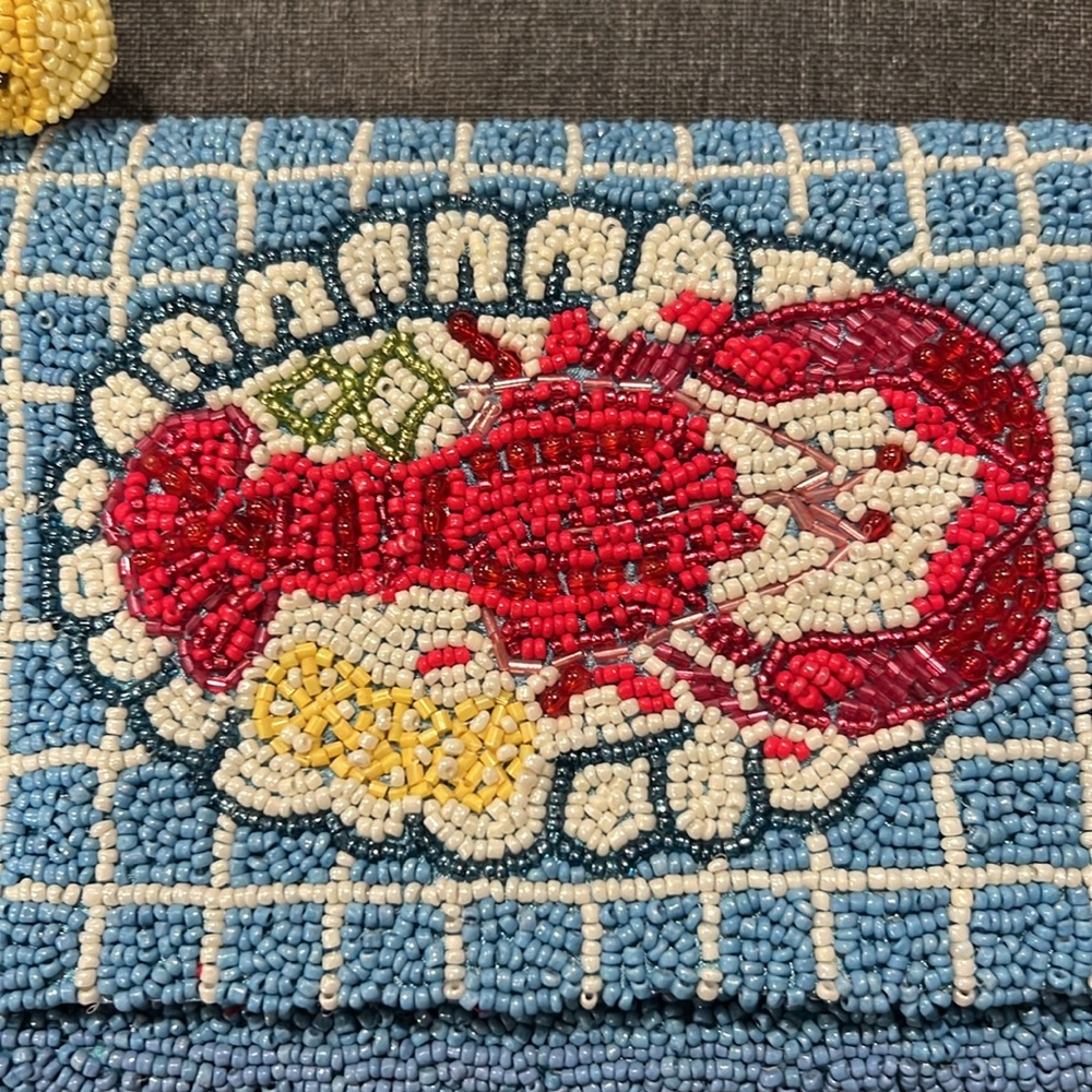 Lobster Beaded Shoulder Bag - Picture 3 of 8